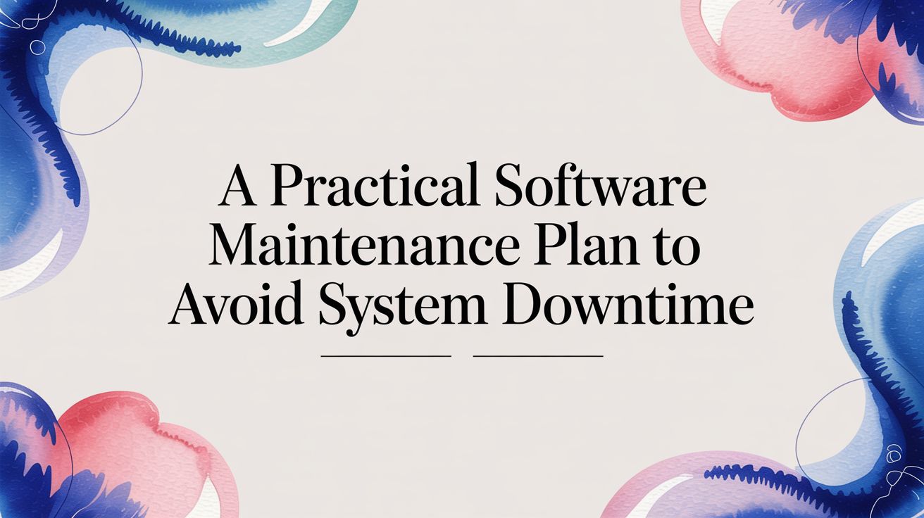 How to Build a Software Maintenance Plan That Actually Works