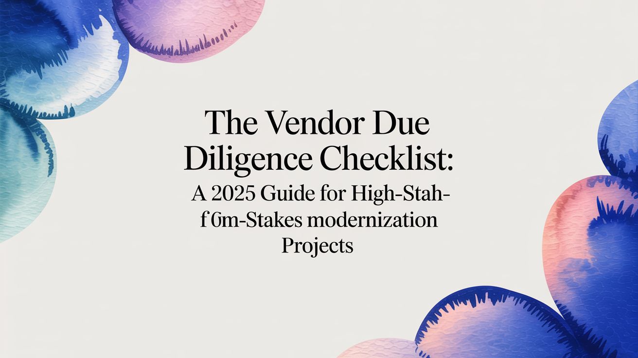 Vendor Due Diligence Checklist: Red Flags from 89 Real Vendor Audits (2023-2026)